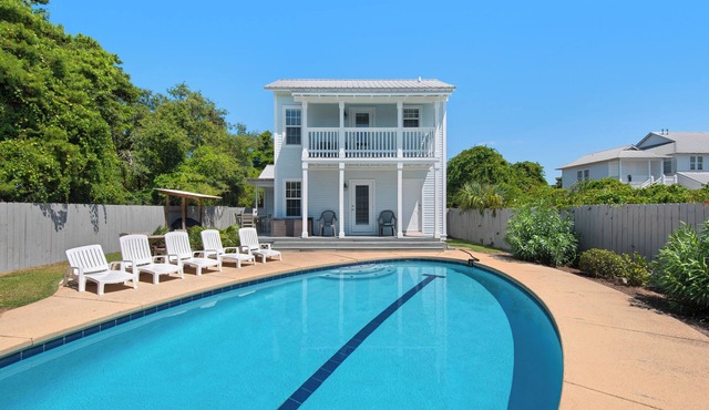 ☀Heated Private Pool~In-Law-Suite~Outdoor Shower~Walk2Bch~4BR Wildwood Cottage🌅