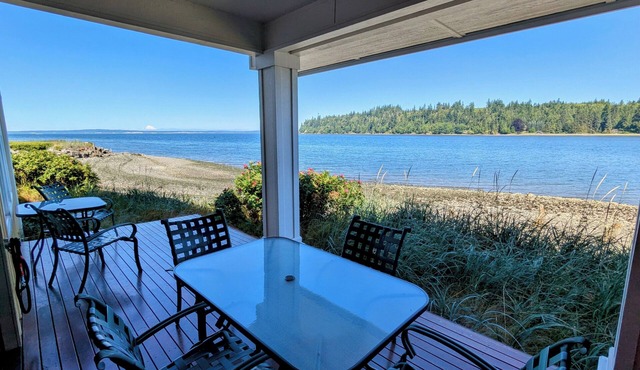 Heron's Nest is a waterfront spectacular 3-bedroom townhome in Port Ludlow