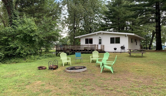Herons Nest at Viewpoint Beach channel on Magician Lake, Sister Lakes, MI 49047