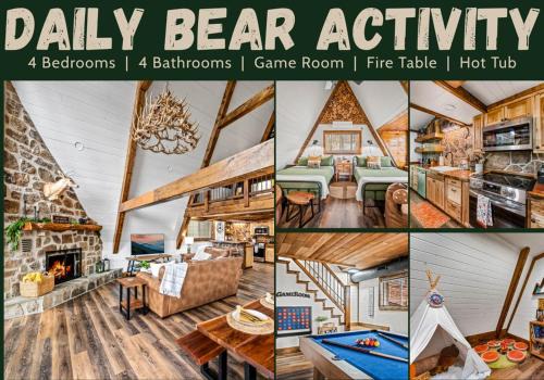 High Bear Activity, Handicap Ramp, Hot Tub, Fire Table, Game Room, Family Cabin