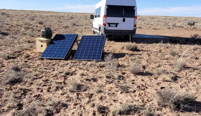 High desert camper with the South having views of the Petrified Forest