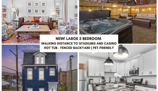 High-end Manchester Home w/HotTub Near Stadiums!