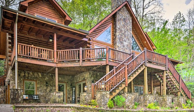 Hike, Fish and Golf Burnsville Retreat with Deck!