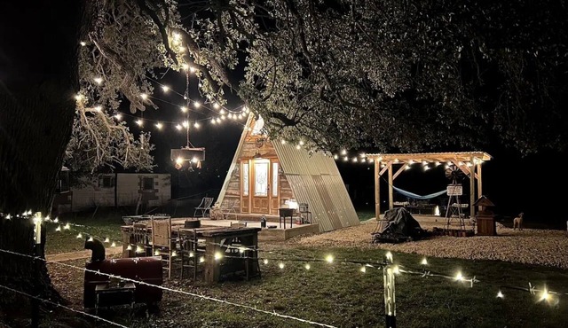 Hill Country Glamping A Frame Cabin on 2 Private Acres!