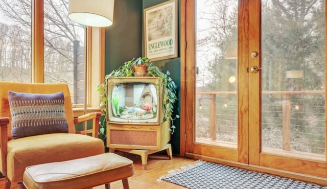 Hillside Haven with Outdoor Tubs + Vintage Library