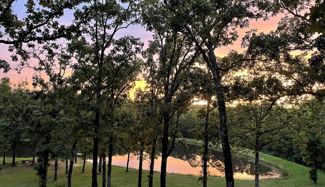 Hilltop Hideaway -1500+ sq/ft home - views of private lake on 42 beautiful acres