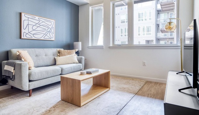Hip Sloan's Lake 1BR w/ Roof Deck, Gym & W/D, near Park, by Blueground