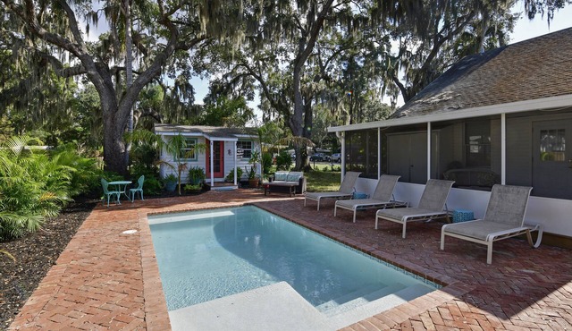 Historic 1930s Cottage + Heated Pool + 12mi to beaches & 1 mi to downtown
