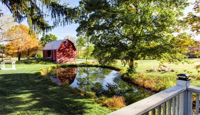 Historic 5-Acre Farmstay: Hot Tub, Fishing Pond, Bikes, Fire Pit, Pet-Friendly!