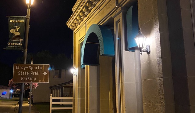 Historic Bank Building on the Elroy-Sparta State Trail