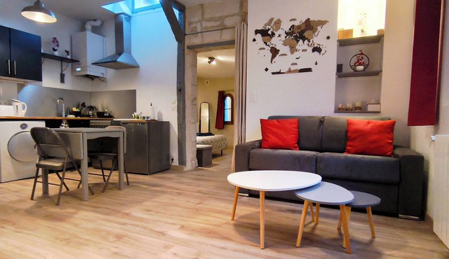 Historic center of Amboise, renovated apartment with free private parking