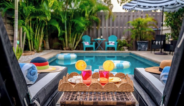 Historic Estate with Heated saltwater Resort Pool.