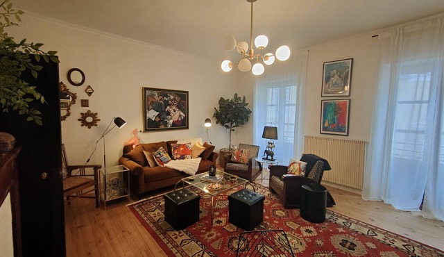 Historic Heart of Cahors!Elegant yet Cozy large 2 large bedroom apartment!