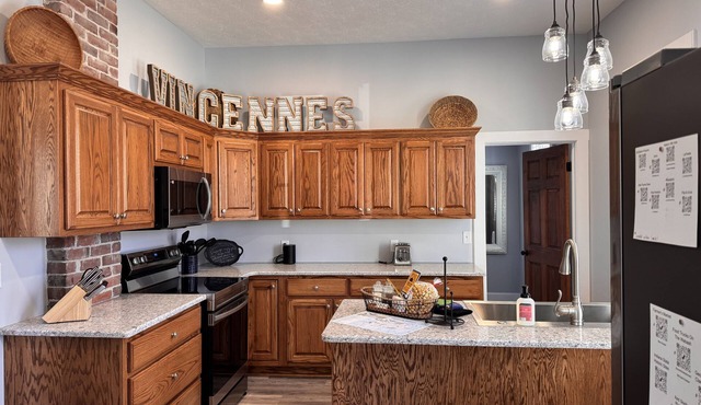 Historic home with modern amenities located in the heart of downtown Vincennes.