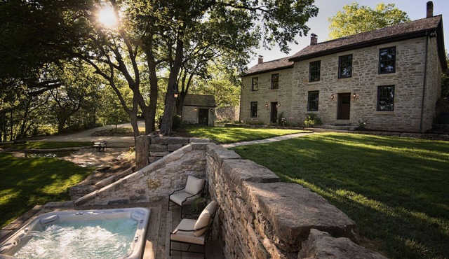 Historic Limestone Estate in the Tallgrass Prairie