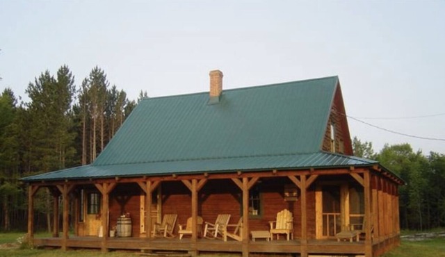 Historic Skanee Cabin in the woods