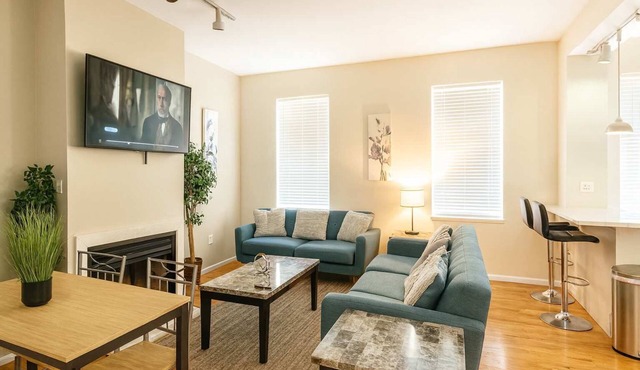 Historic Soulard 2-BR Flat | Balcony, Workspace, Parking – Walk to Market