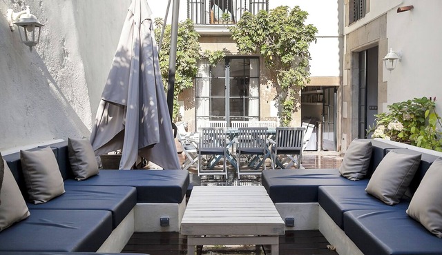 Historic XVI century beach home near Barcelona with fitness & yoga space