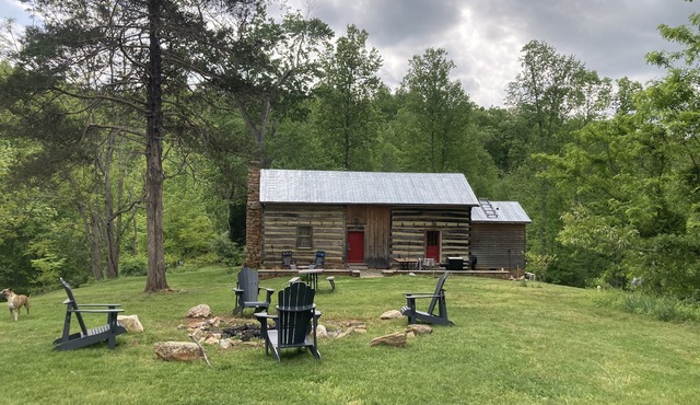 Historical Dogtrot Chestnut Log Cabin.