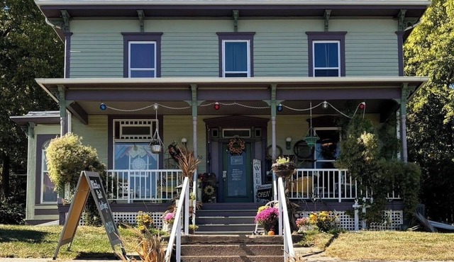 Historical riverfront home in beautiful LeClaire. Kid and pet friendly!