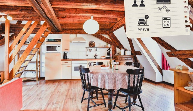 Hohlandsbourg, large duplex apartment with private car park