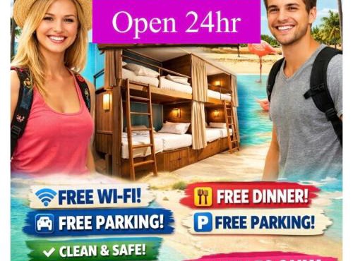 Hola Hostel - Open 24hr FREE DINNER - Under New Management -Shared Common Area-