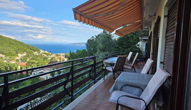 Holiday apartment with balcony and panoramic view