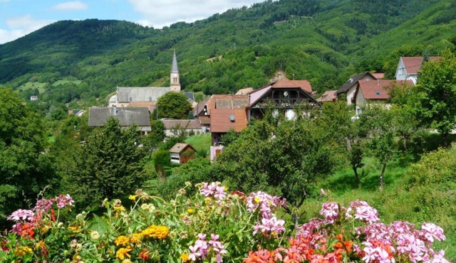 Holiday Apartment "Gite Béthanie" with Mountain View, Private Wooden Terrace & Wi-Fi