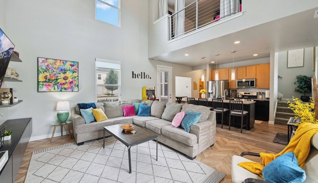 Holiday Headquarters! Bright & Open, Fireplace, Garage, Near Shops & Trails!