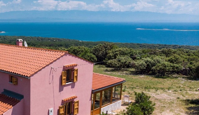Holiday home BLUE with beautiful sea wiev in the nature on island Cres