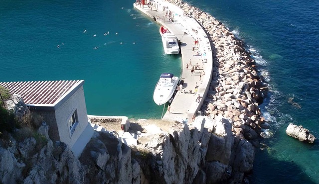Holiday home on a slope above the sea
