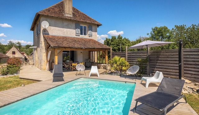 holiday home with private pool and large covered terrace.