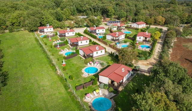 Holiday house with private pool No.6 in holiday park Jelovci