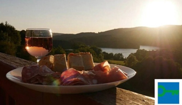 Holiday rental with pool and views of Lake Raviège