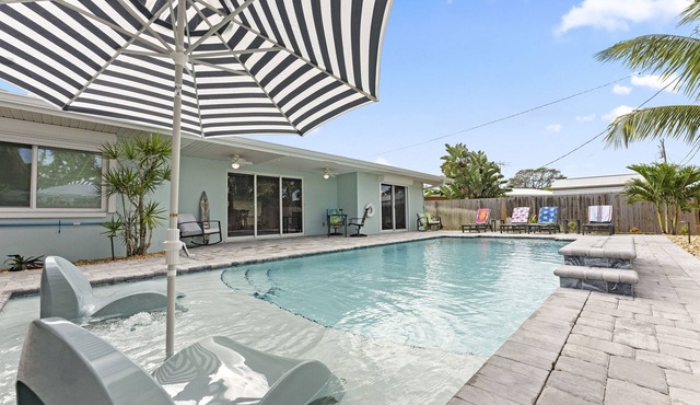 Home by the Beach with Heated Pool