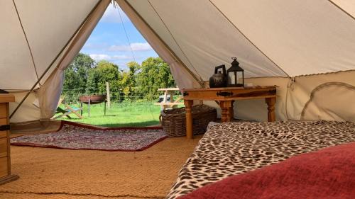 Home Farm Radnage 8 Glamping Bell Tent, with Log Burner and Fire Pit