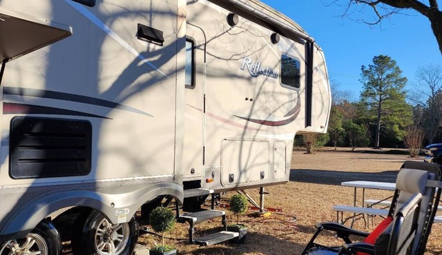 “Home Is Where You Park It”. Our RV Travel Trailer SLEEPS 4 PEACEFULLY. @Masters