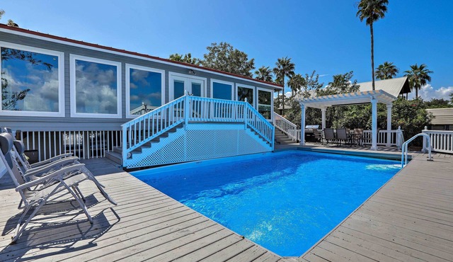 Home on San Jacinto River w/Pool, Dock & Deck!