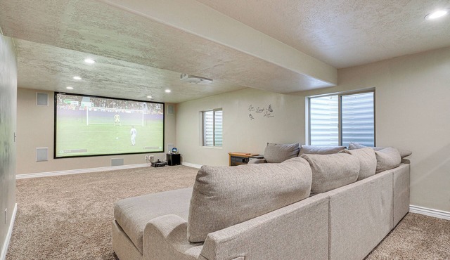 Home Theater & Patio: South Jordan Basement Unit