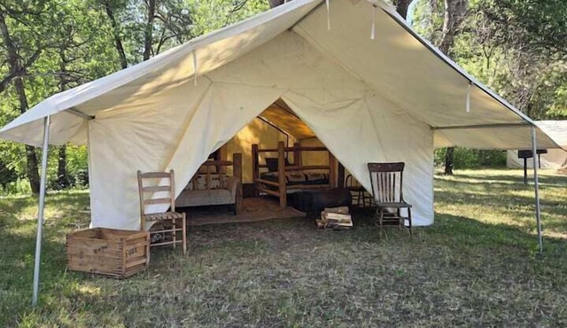 Homesteader Wall Tent, Homesteader Wall Tent by the Stream