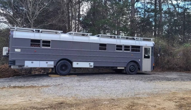 Homey Remodeled Bus in the Country on a Farm