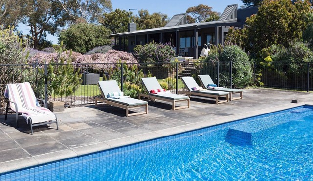 Honeysuckle House with pool and tennis court