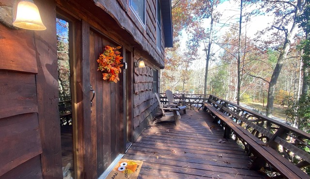 HootOwl Cabin Mountains, Trails and Huge Hot Tub under the Stars!