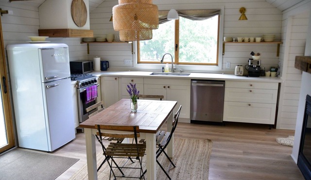 Hopkins Scandinavian Simplicity house with double sided fireplace