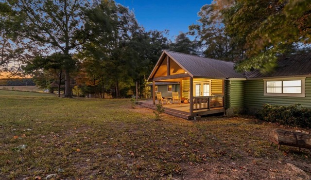 Horse Farm Experience in Genuine Log Cabin