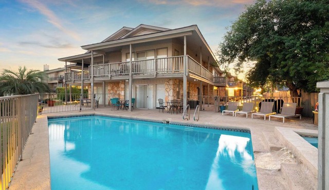 Horseshoe Bay 3-bedroom retreat on Lake LBJ with direct lake access and pool.