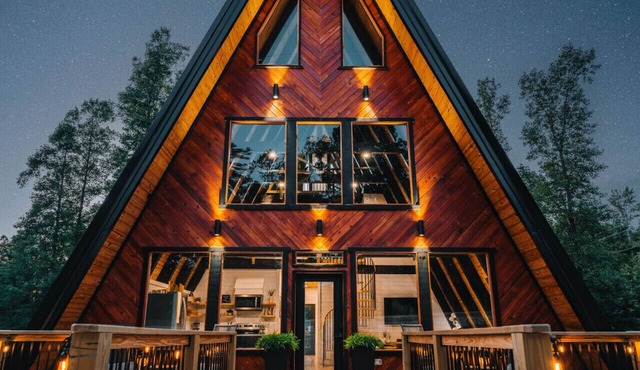 Hot Tub | A-Frame Cabin Sleeps 8 | Fire Pit | Pets