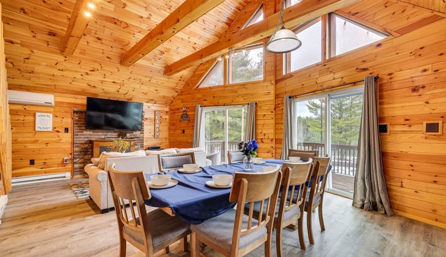 Hot Tub & Fire Pit: Lakefront Cabin in White Haven