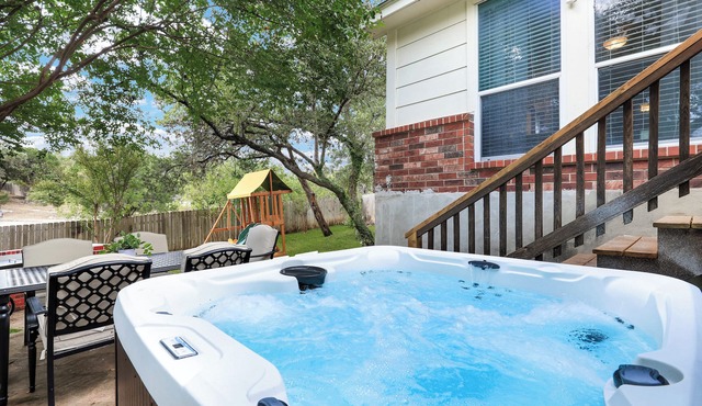 Hot Tub Haven Yard Swing Set BBQ Games Desk WiFi