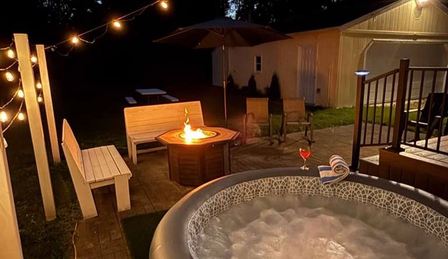 Hot Tub Outdoor Living Game Room Coffee Bar